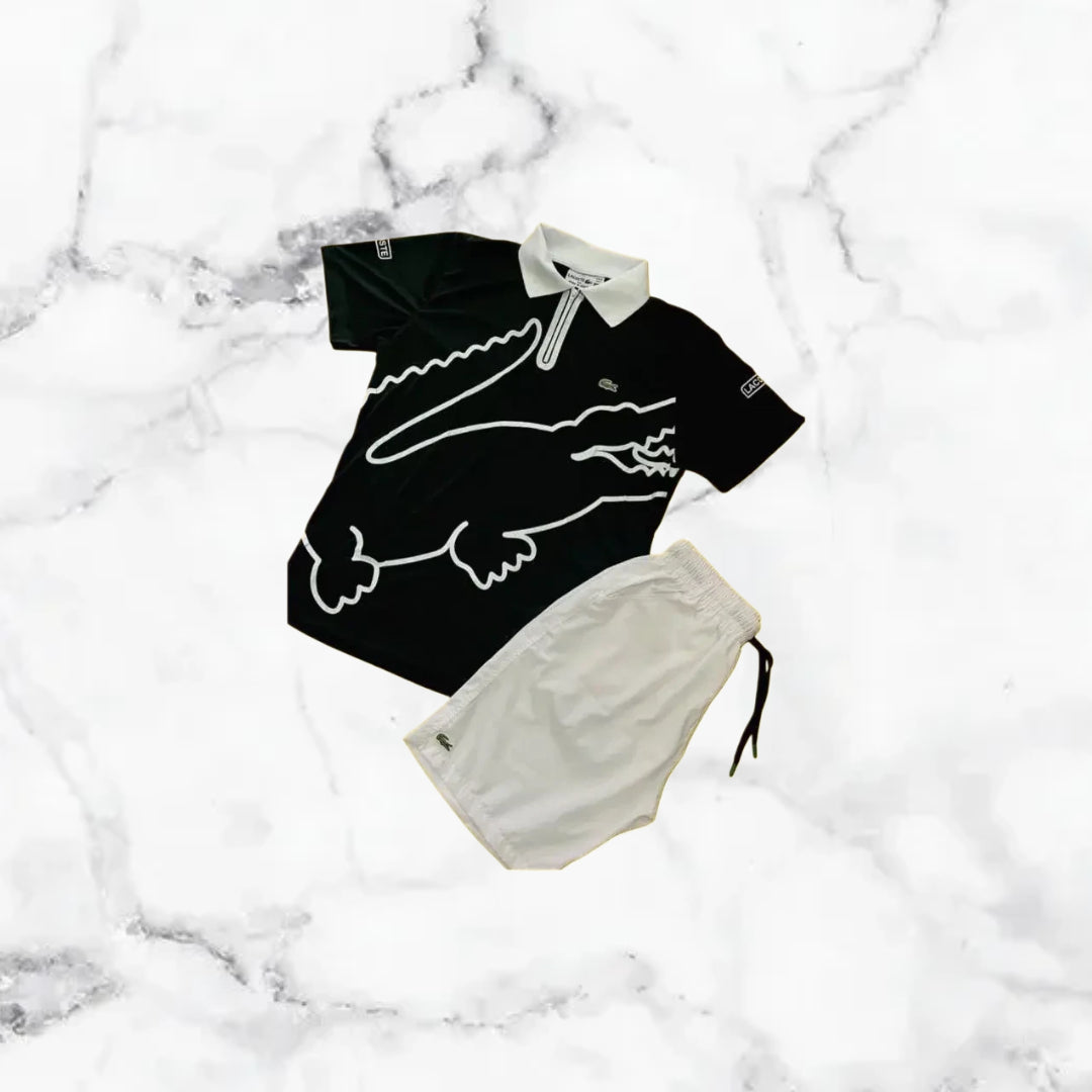 Lacoste | Ensemble T-Shirt/Short - Blanc / Noir