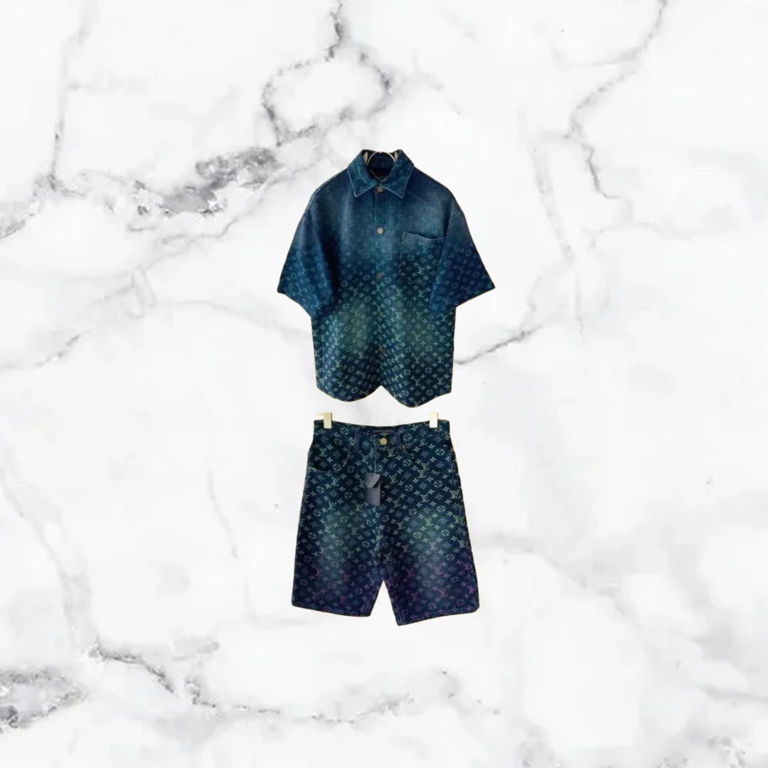 Louis Vuitton | Ensemble Chemise/Short - Bleu