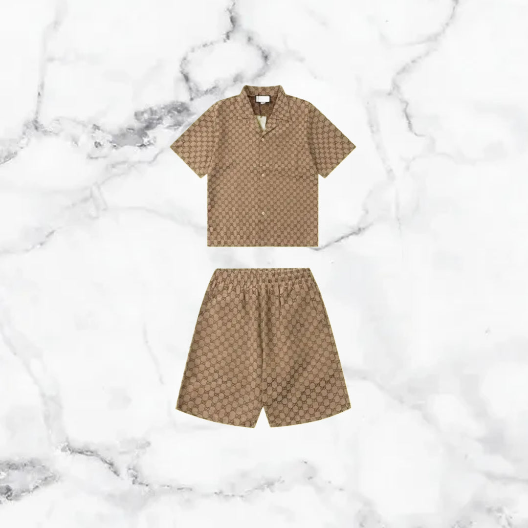 Gucci | Ensemble Chemise/Short - Marron