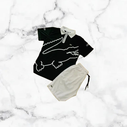 Lacoste | Ensemble T-Shirt/Short - Blanc / Noir
