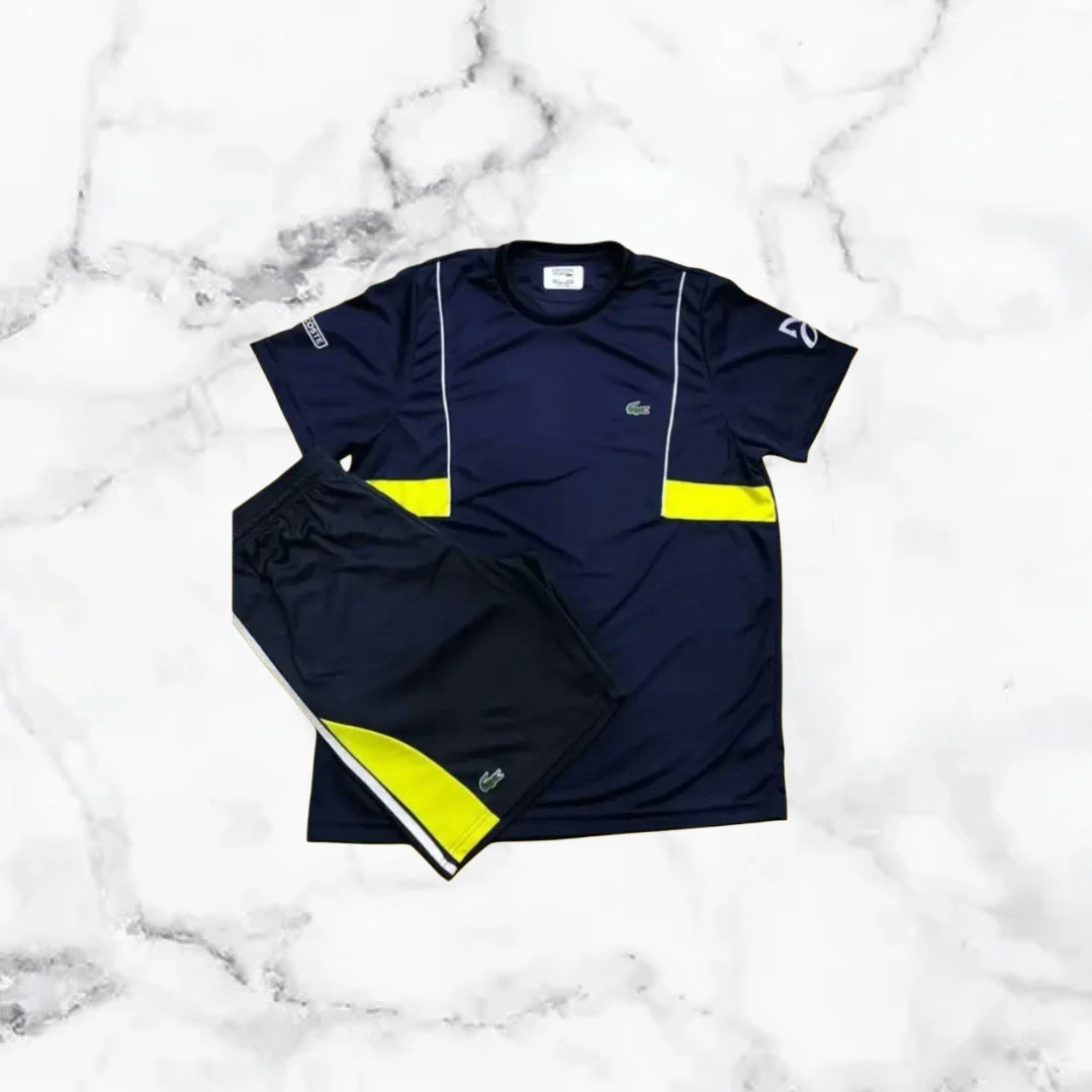 Lacoste | Ensemble T-Shirt/Short - Bleu / Jaune