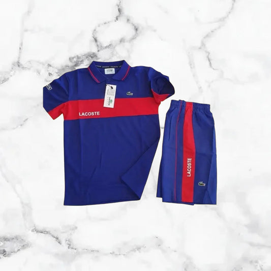 Lacoste | Ensemble T-Shirt/Short - Bleu / Rouge