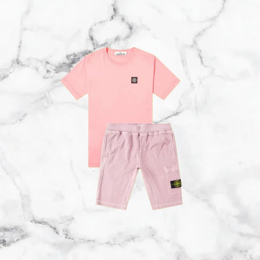 Stone Island | Ensemble T-Shirt/Short - Rose